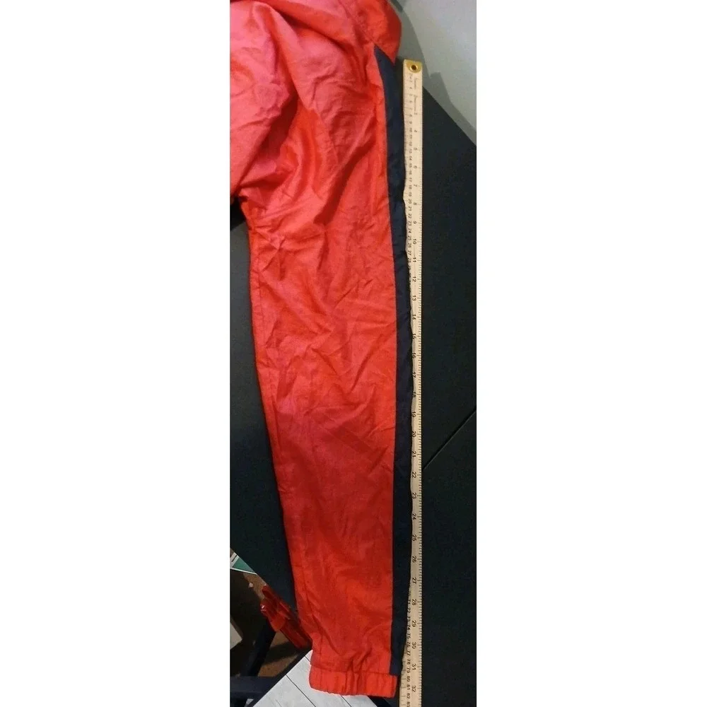 Champion Mens Small Red Black Windbreaker 90s Track Jacket Streetwear NWT